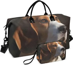 Large Travel Duffel Bag, Beagle Sunlight Close Up Sports Tote Gym Bag, Shoulder Weekender Overnight Bag for Women Men, Carry On Luggage with Toiletry Bags