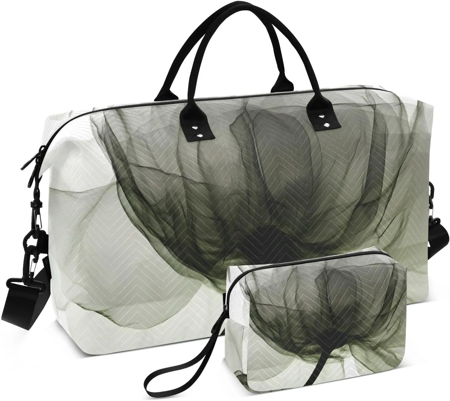 Large Travel Duffel Bag, Beautiful Flower Perspective Sport Tote Gym Bag, Shoulder Weekender Overnight Bag for Women Men, Carry On Luggage with Toiletry Bag