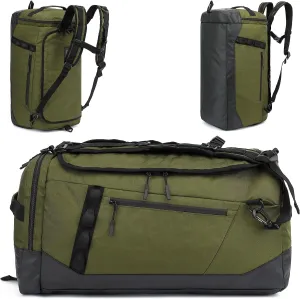 Large Travel Duffle Bag Backpack for Men Women 70L Big Sports Gym Bag with Shoe Compartment Heavy Duty Duffel Bags with Padded Straps for Weekend Overnight Camping, Green