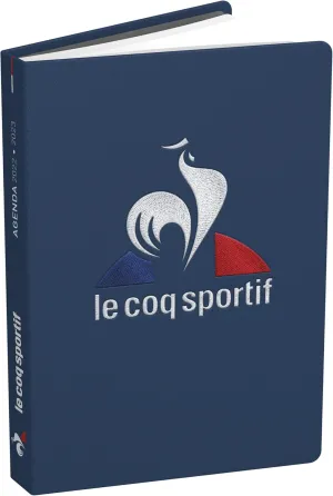 Le Coq Sports Essentiel School Agenda, August 2023 - July 2024, Daily Format, 12 x 17 cm, Polyurethane Envelope, Embroidered Logo