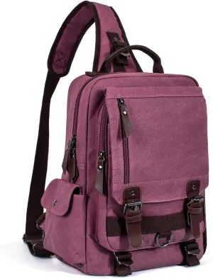 Leaper Retro Crossbody Bag Sling Bag Canvas Messenger Bag for Men Women Shoulder Bag Crossbody Handbags Satchel Travel Bag