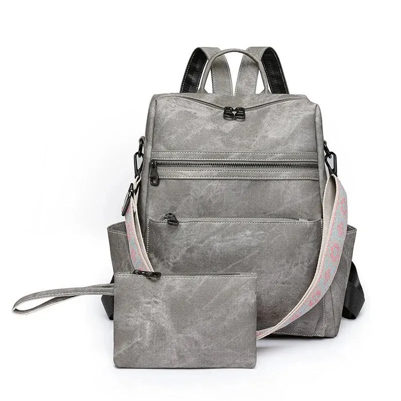 Leather Convertible Backpack Purse