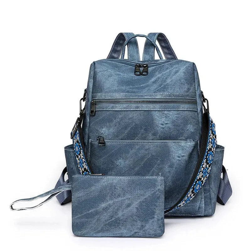 Leather Convertible Backpack Purse