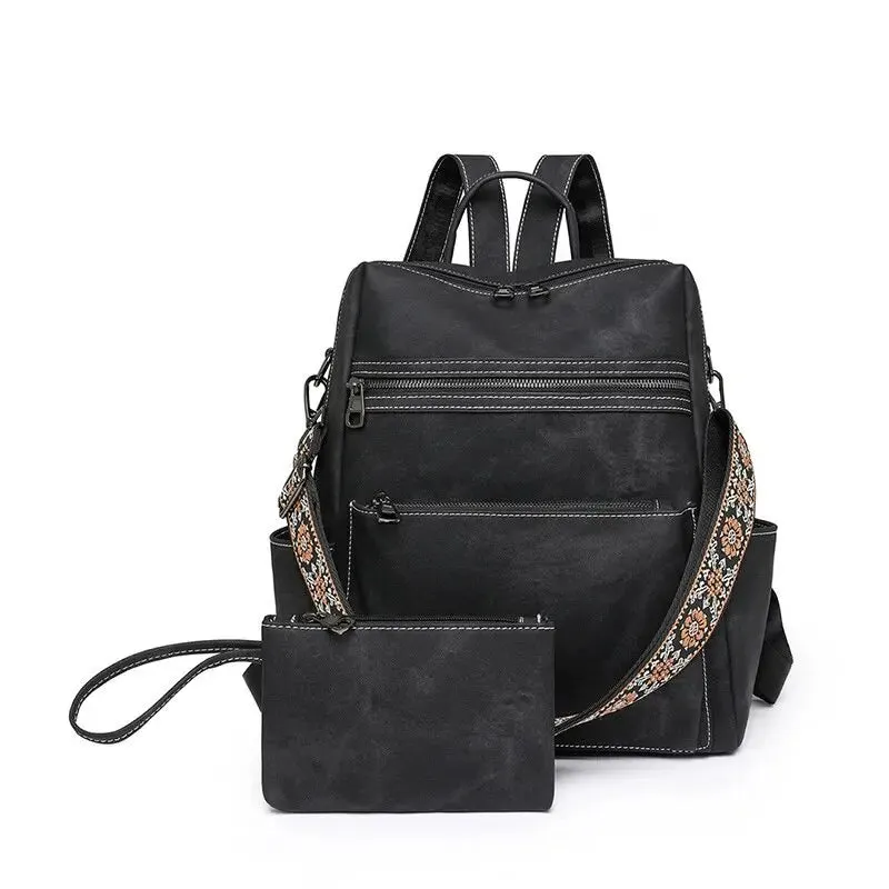Leather Convertible Backpack Purse