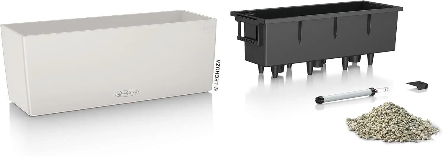 Lechuza Planter with Under-Irrigation System, Light Grey, 50