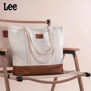 LEE Large Denim Patchwork Canvas Tote Bag