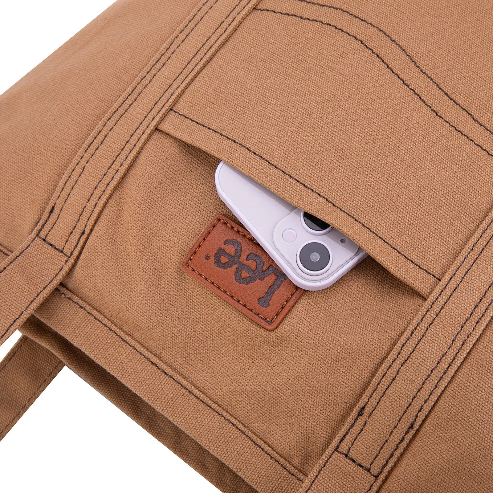 LEE Large Denim Patchwork Canvas Tote Bag