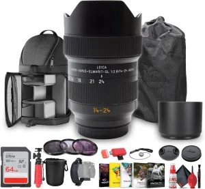 Leica Super-Vario-Elmarit-SL 14-24mm f/2.8 ASPH. Lens (L-Mount) (11194)   Sling Backpack   Photography Software   64GB Memory Card   Flexible Tripod   Cleaning Kit   Lens Pouch   Hand Strap   More
