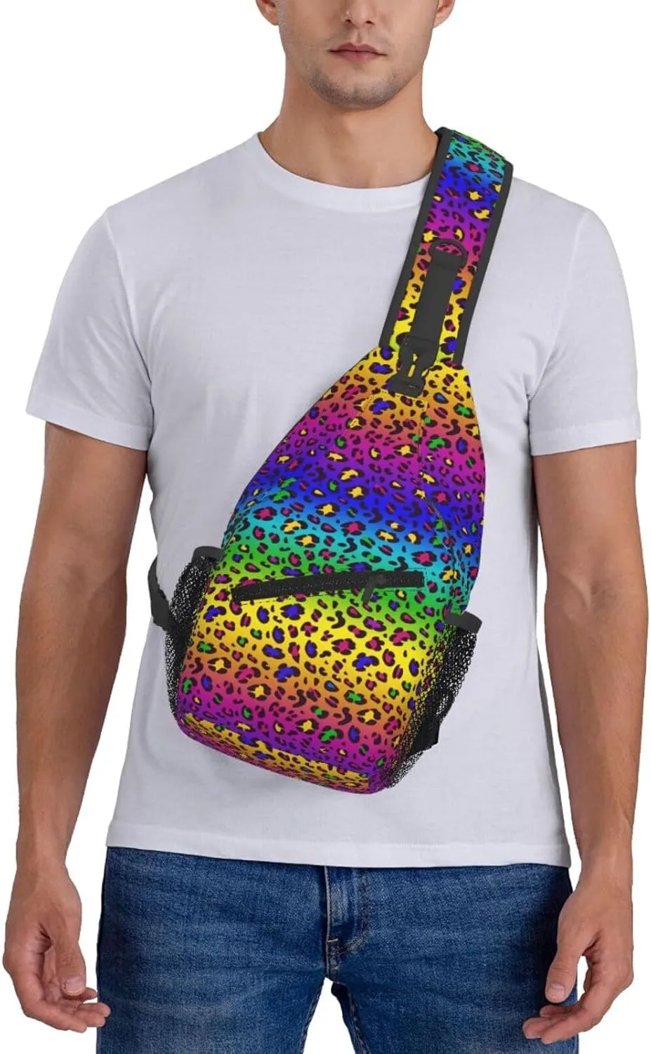 Lgbt Rainbow Hearts Crossbody Sling Bag Adjustable Lgbt Chest Bag For Men Women Rainbow Pride Shoulder Bag Sling Backpack Daypack