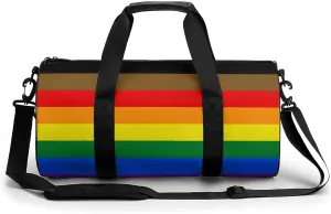 LGBT Transgender Prideful Flag Novelty Large Duffel Bag Lightweight Gym Bag Travel Tote Bags
