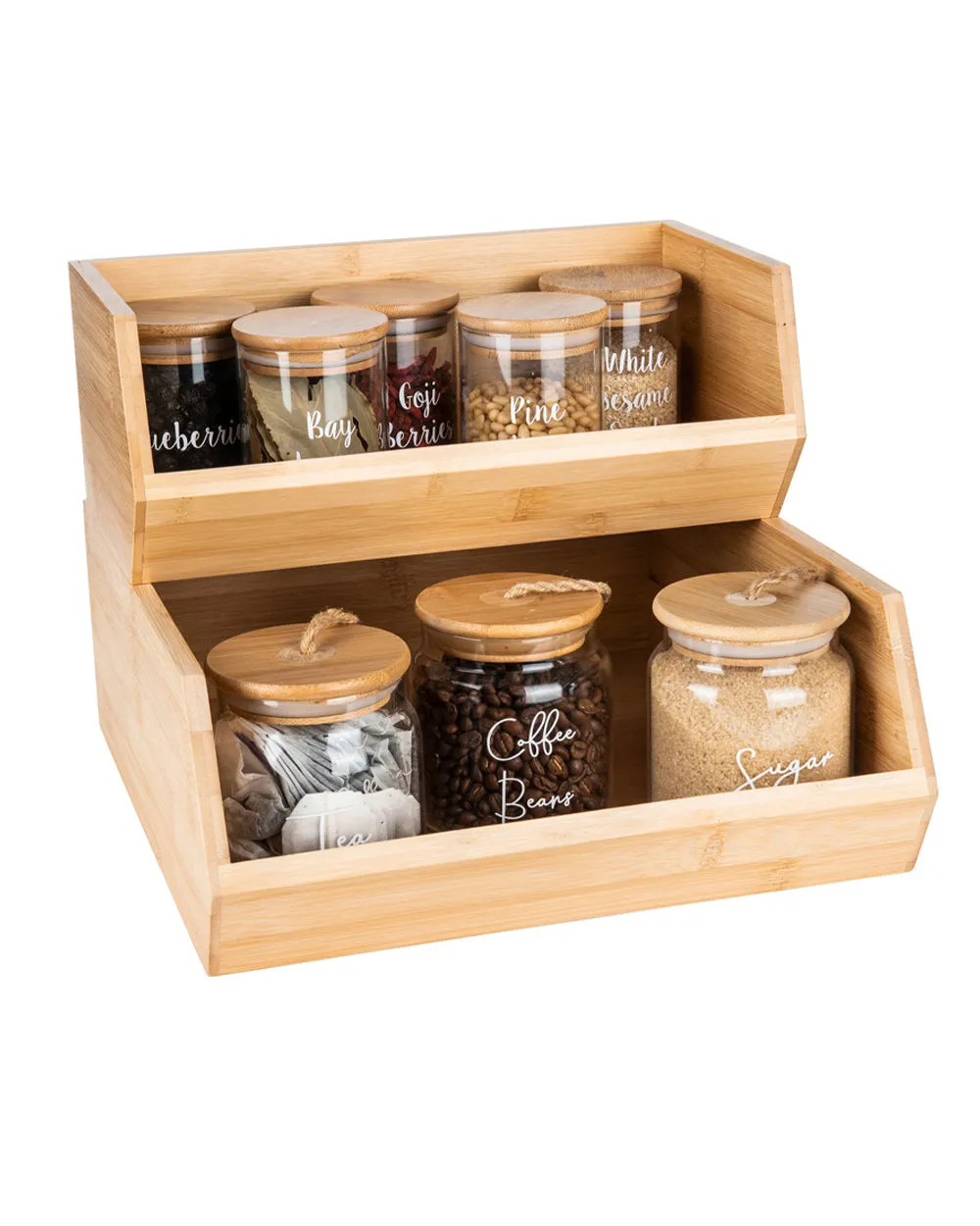 Little Storage Bamboo Festive offer Stackable Organizer Large Tailored selection
