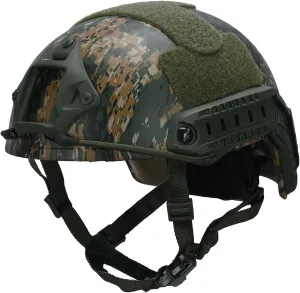 LOOGU Fast Base Jump Tactical Helmet for Airsoft with 12-in-1 Headwear