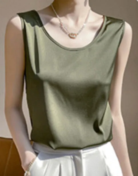 Loose Sleeveless Base Top Summer