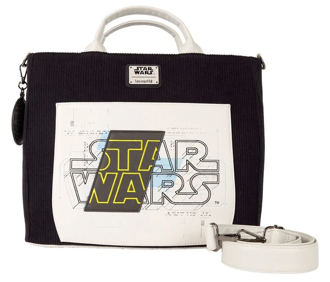 Loungefly Star Wars Logo Blueprint Convertible Tote Bag
