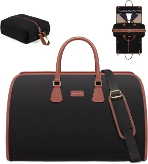 LOVEVOOK Garment Bags for Travel,3 in 1 Carry on Garment Duffle Bags for Travel with Shoe Pouch,Hanging Suitcase Suit Dress