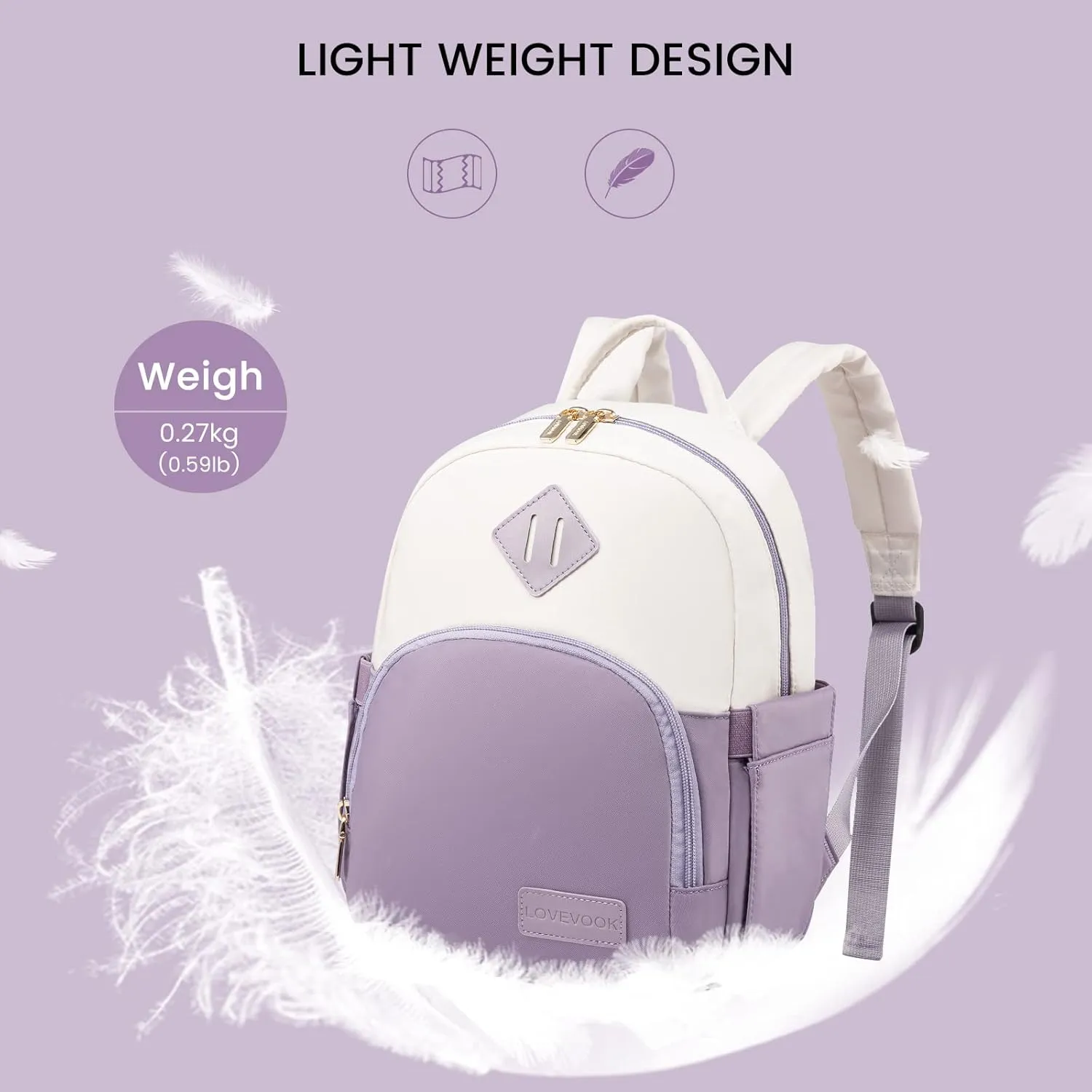 LOVEVOOK Mini Backpack for Women Light Weight Small Waterproof Backpack Purses Daily Backpack…