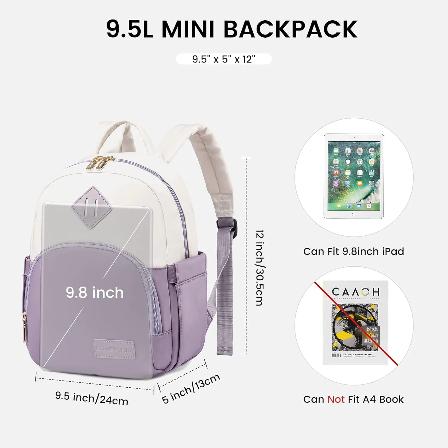 LOVEVOOK Mini Backpack for Women Light Weight Small Waterproof Backpack Purses Daily Backpack…