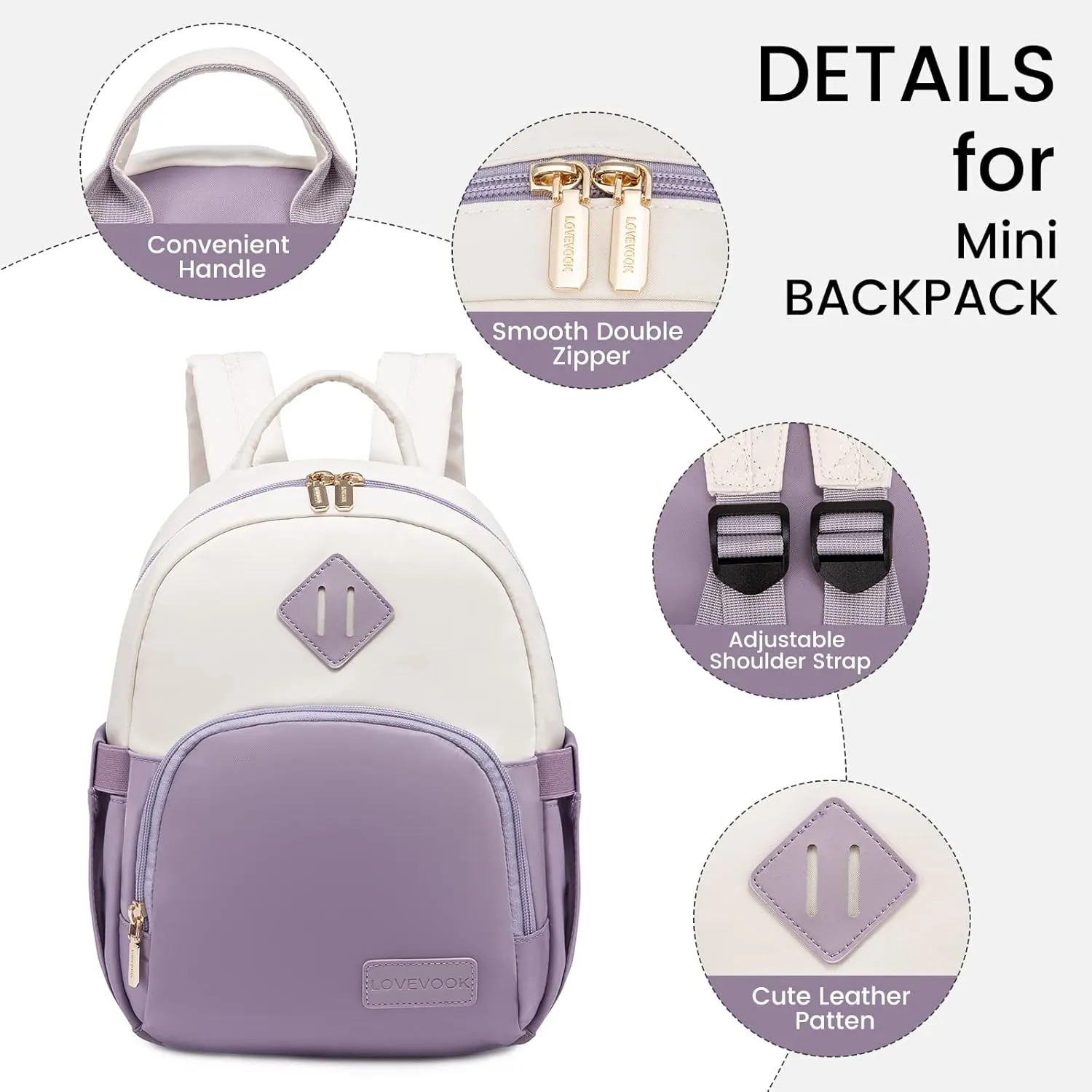 LOVEVOOK Mini Backpack for Women Light Weight Small Waterproof Backpack Purses Daily Backpack…
