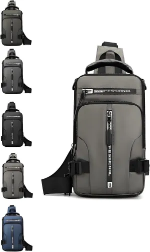 Luckyabow Waterproof Crossbody Bag, Waterproof Sling Bag Crossbody Backpack for Men Women for Hiking