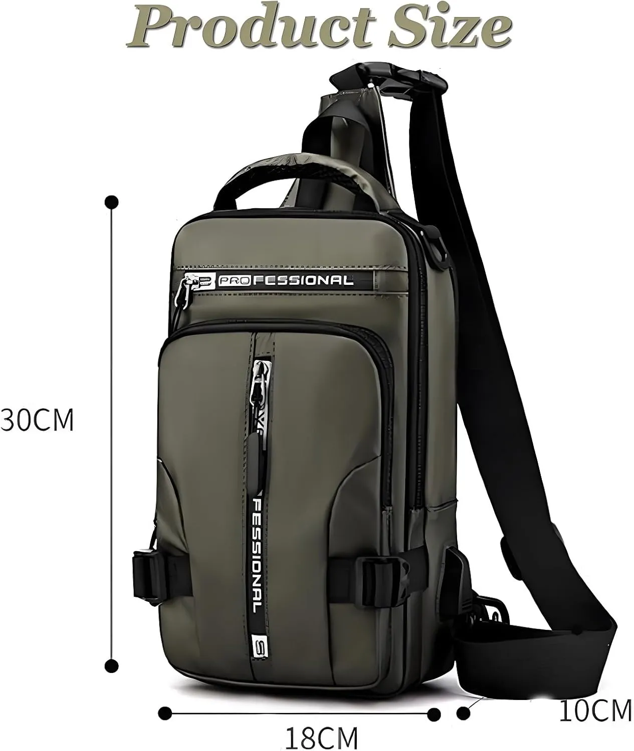 Luckyabow Waterproof Crossbody Bag, Waterproof Sling Bag Crossbody Backpack for Men Women for Hiking