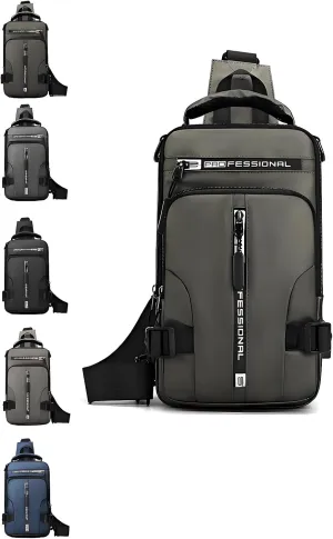 Luckyabow Waterproof Crossbody Bag, Waterproof Sling Bag Crossbody Backpack for Men Women for Hiking