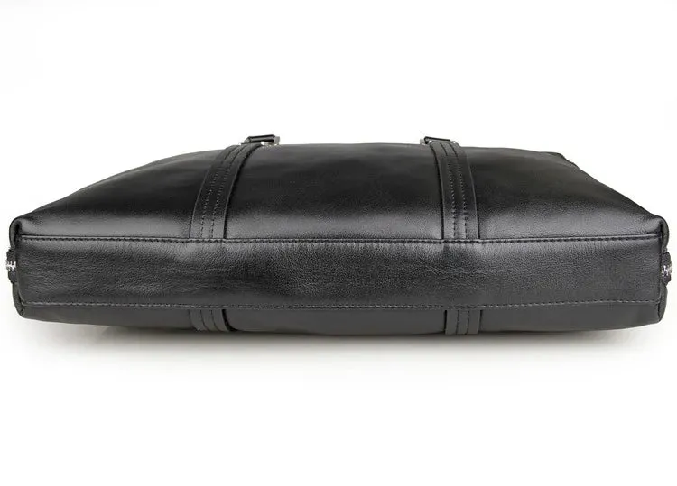 Luxury Leather Doctors Briefcase Business Bag Classic Designer Thick Leather Laptop Handbag
