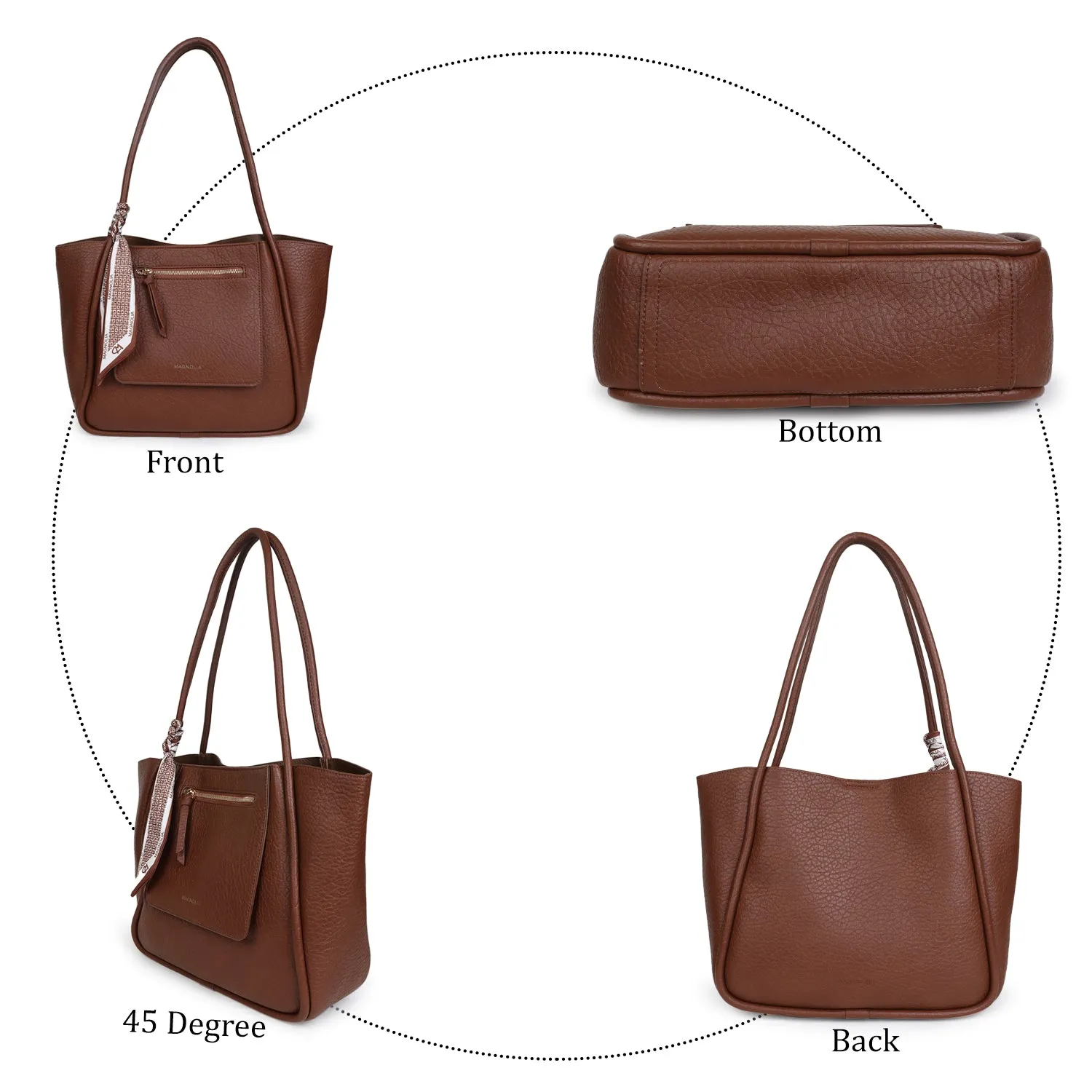 Magnolia Michela Medium Tote Bag Brown