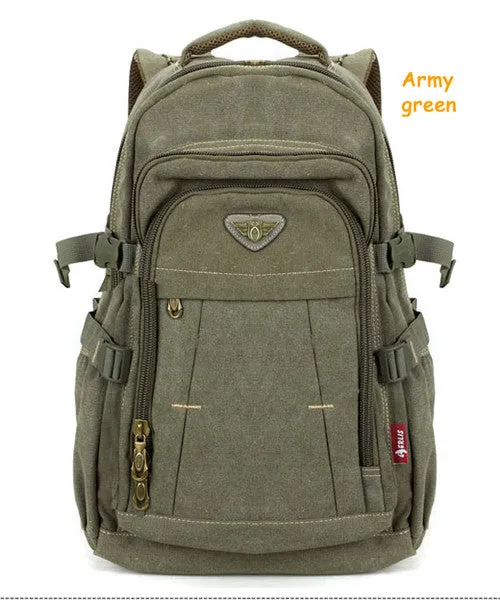 Man's Canvas Backpack Travel Schoolbag Male Backpack Men Large Capacity Rucksack Shoulder School Bag Mochila Escolar
