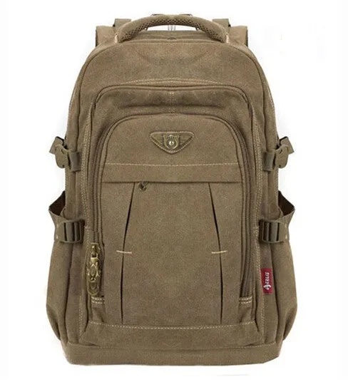 Man's Canvas Backpack Travel Schoolbag Male Backpack Men Large Capacity Rucksack Shoulder School Bag Mochila Escolar