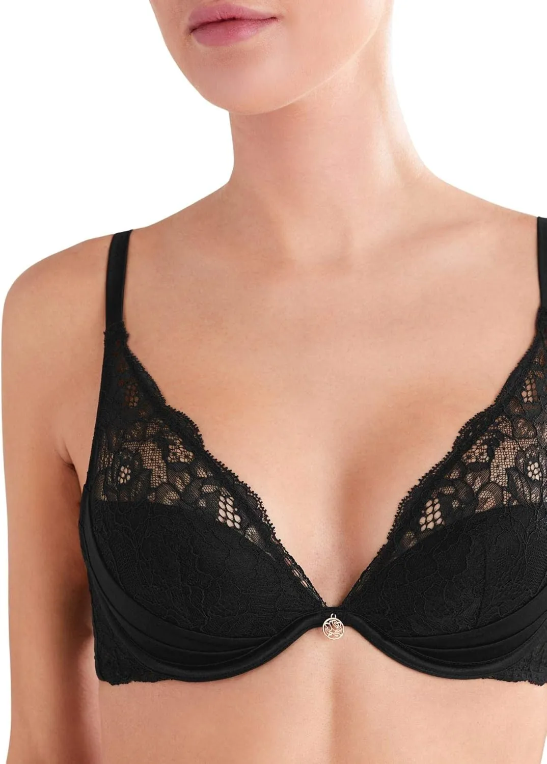 Marks & Spencer Women's Rosie Silk & Lace Padded Plunge Beau Bra