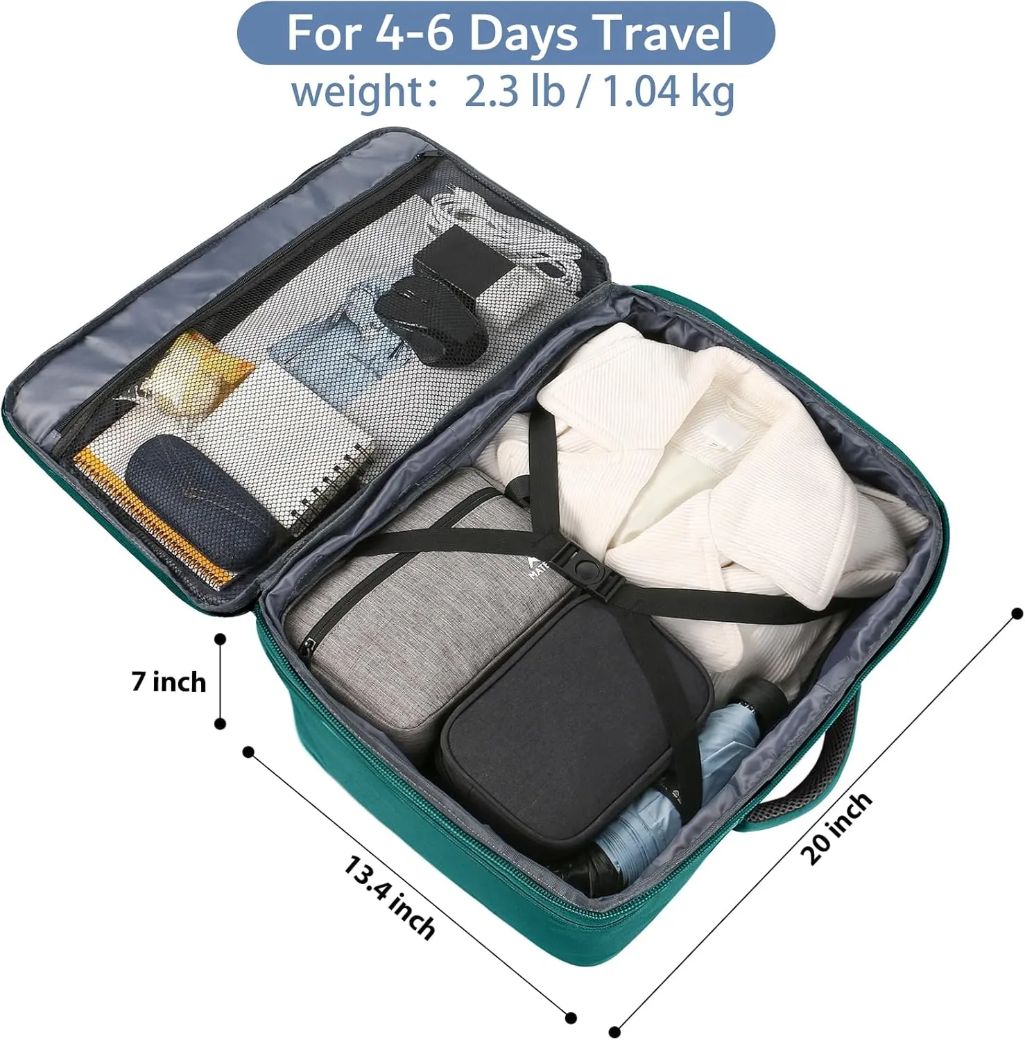 MATEIN Travel Backpack Large, Water Resistant Carry on Backpack for Travelling, Airline Approved Large Capacity Back Pack, Expandable Lightweight Overnight Daypack, Travel Gift, Peacock Blue