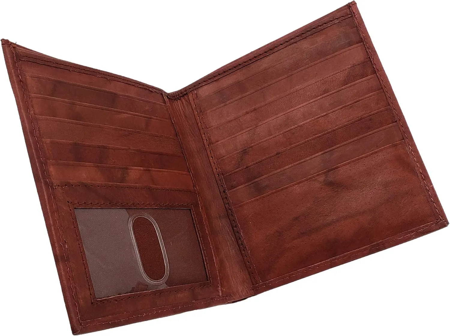 Men's RFID Cowhide Leather European Hipster Bifold Wallet One ID BD
