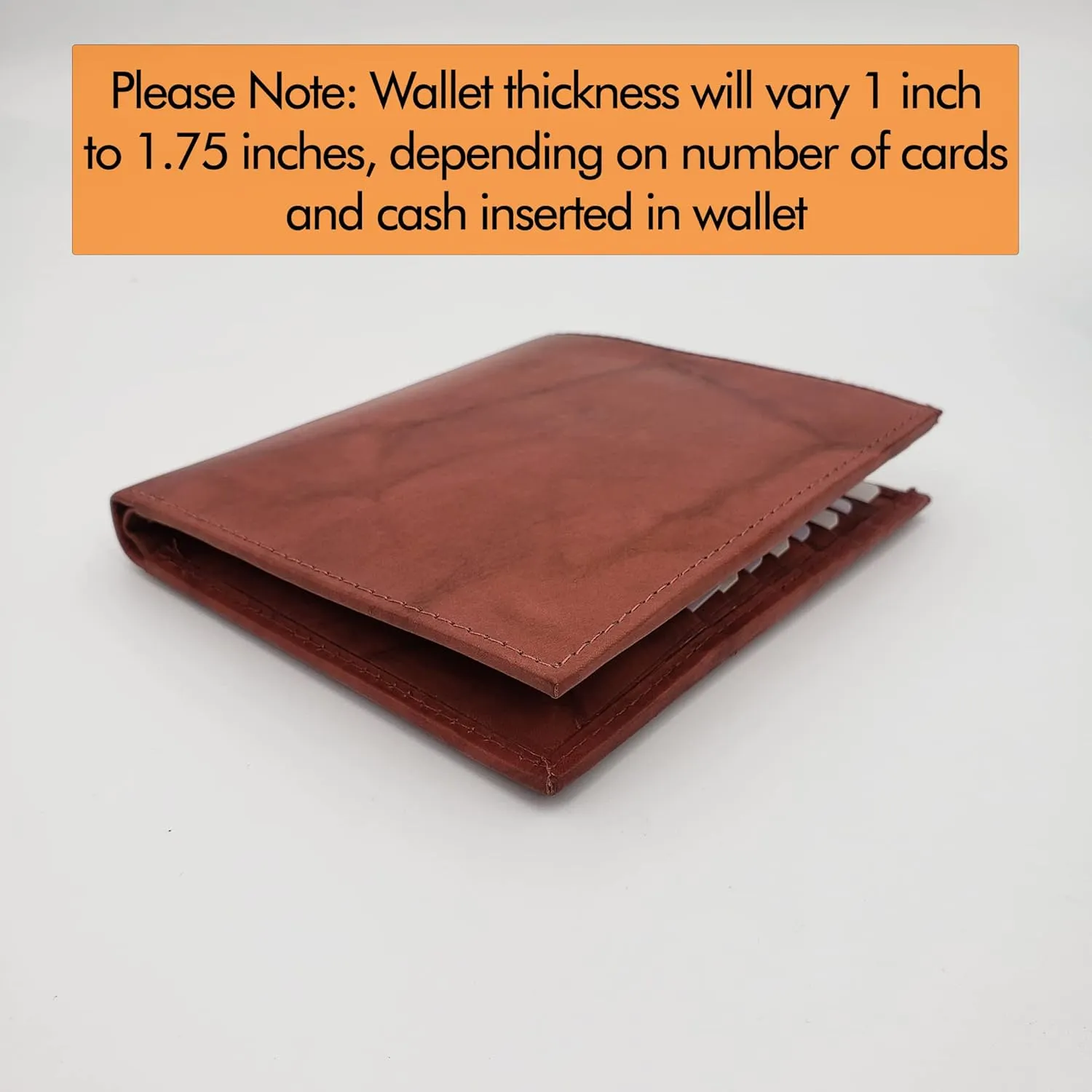 Men's RFID Cowhide Leather European Hipster Bifold Wallet One ID BD