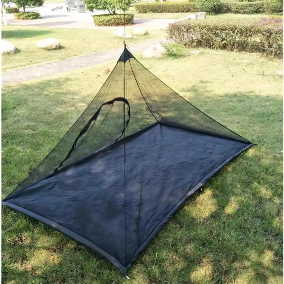 Mesh Tent for Backpacking and Camping Water Resistant Oxford Floor, No-Trekker Pole Tent Netting Tent Breeze Mesh Inner Tent Ultralight 1 Person Summer Tent