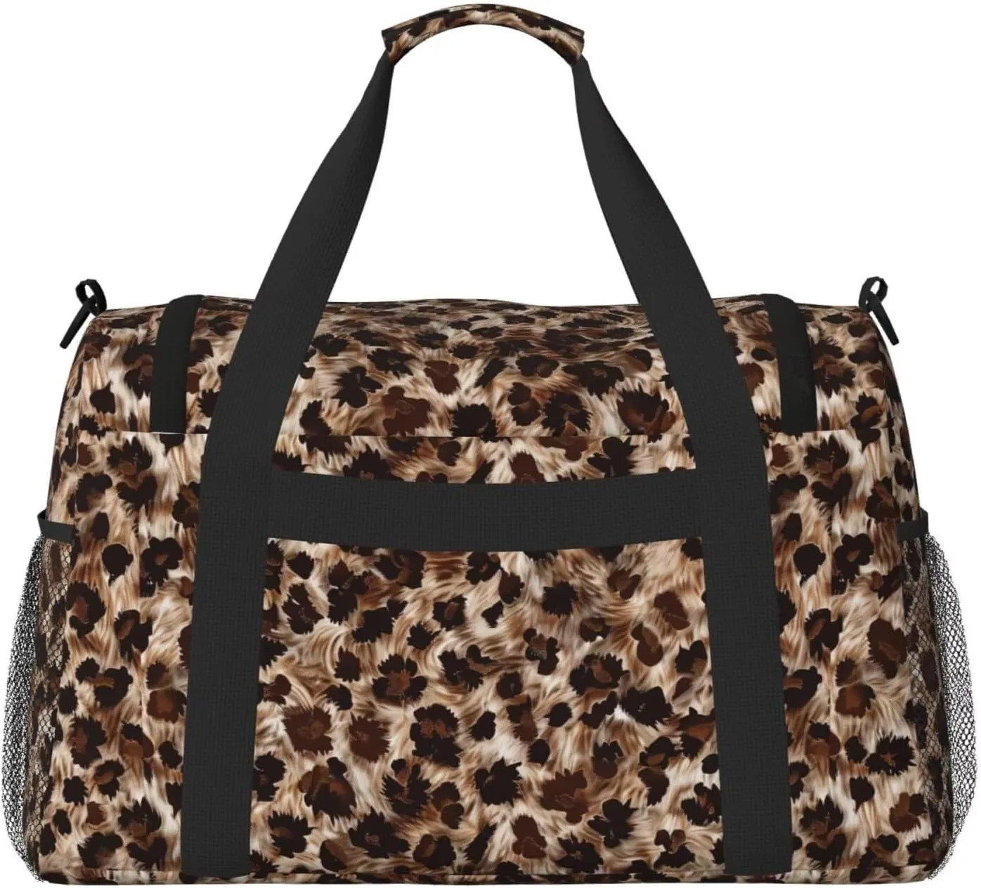Mini Duffel Bag for Travel Sports Cheetah Animal Lightweight Carry On Bag Brown Leopard Workout Duffle Sports Bag Leopard Cheetahs Luggage Bag