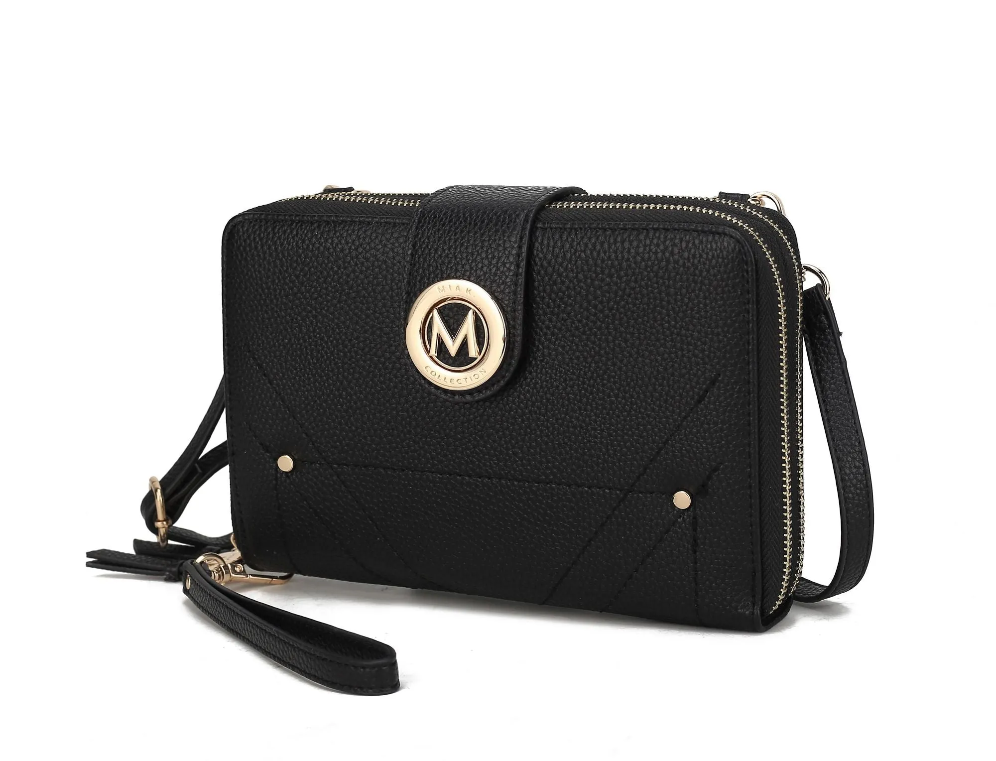 MKF Collection Sage Cell phone Wallet Crossbody Handbag with Optional Wristlet by Mia K