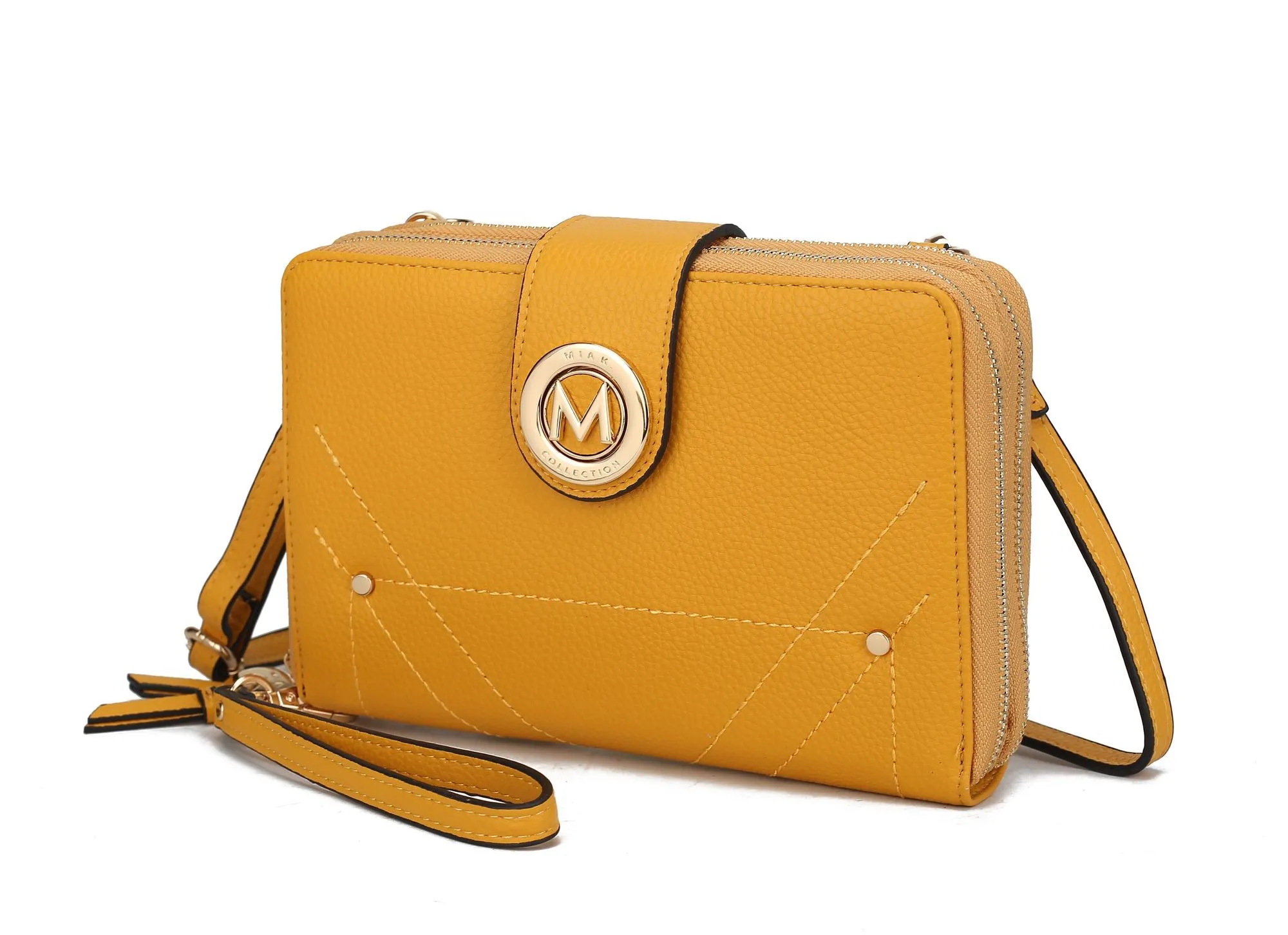 MKF Collection Sage Cell phone Wallet Crossbody Handbag with Optional Wristlet by Mia K