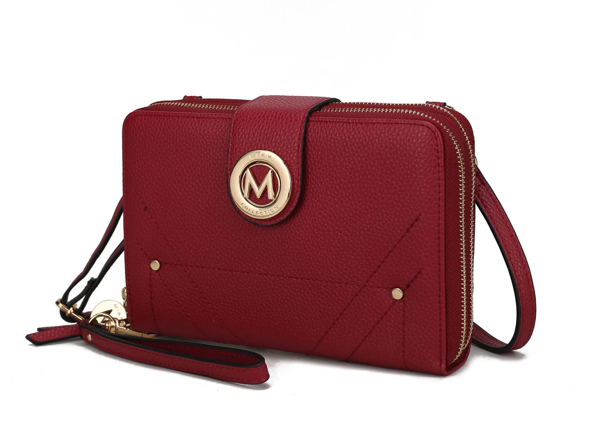 MKF Collection Sage Cell phone Wallet Crossbody Handbag with Optional Wristlet by Mia K