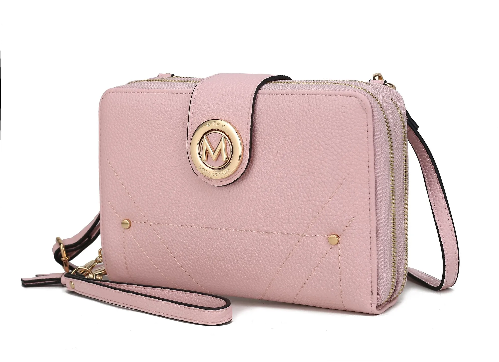 MKF Collection Sage Cell phone Wallet Crossbody Handbag with Optional Wristlet by Mia K