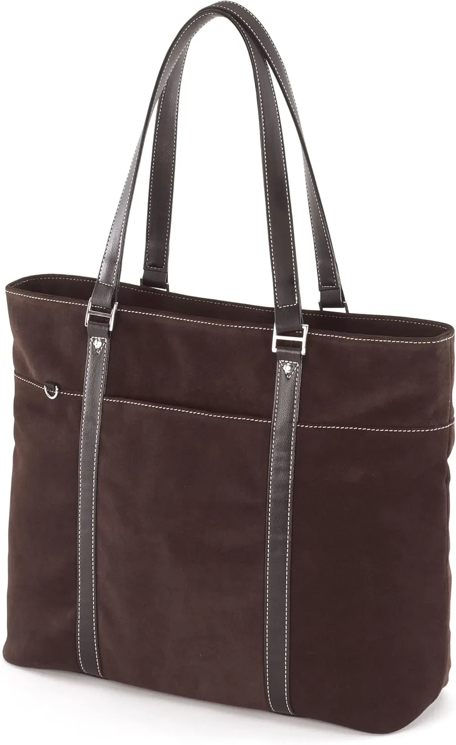 Mobile Edge 17.3 Inch Ultra Laptop Computer Tote Shoulder Bag Purse for Women, Compatible with Notebooks 15-17.3 Inch, Chocolate Suede, METL08