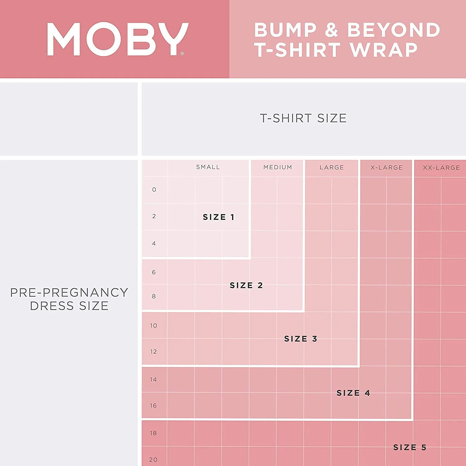 Moby Bump & Beyond T-Shirt Baby Wrap Carrier, Ivory – Size 1 (Small),Versatile Support Wrap for Pregnant Mothers, Sling Carrier for Infants, Carries Babies up to 19.8lbs (8–12 Months)