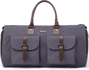 Modoker Garment Convertible Weekender Bag,Carry on Canvas Garment Duffle Bag Heavy Duty Overnight Bags for Men Women