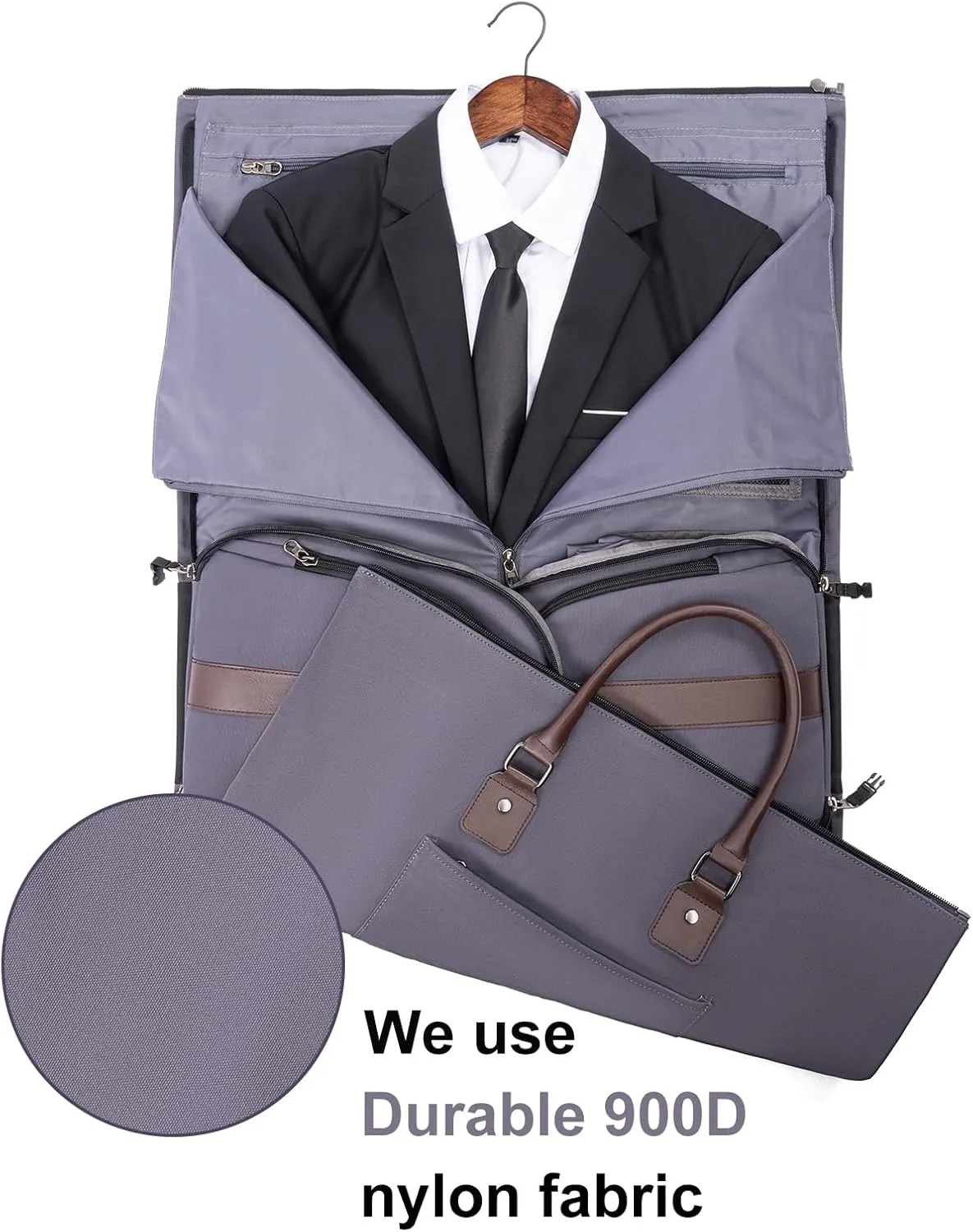Modoker Garment Convertible Weekender Bag,Carry on Canvas Garment Duffle Bag Heavy Duty Overnight Bags for Men Women