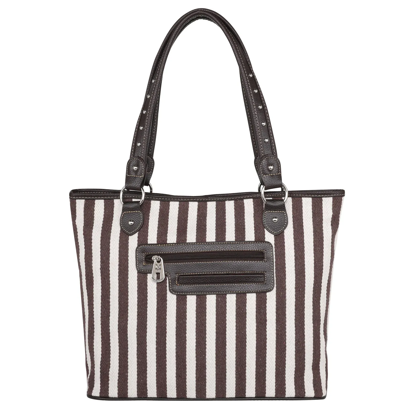 Montana West Aztec Cowhide Print Canvas Tote Bag