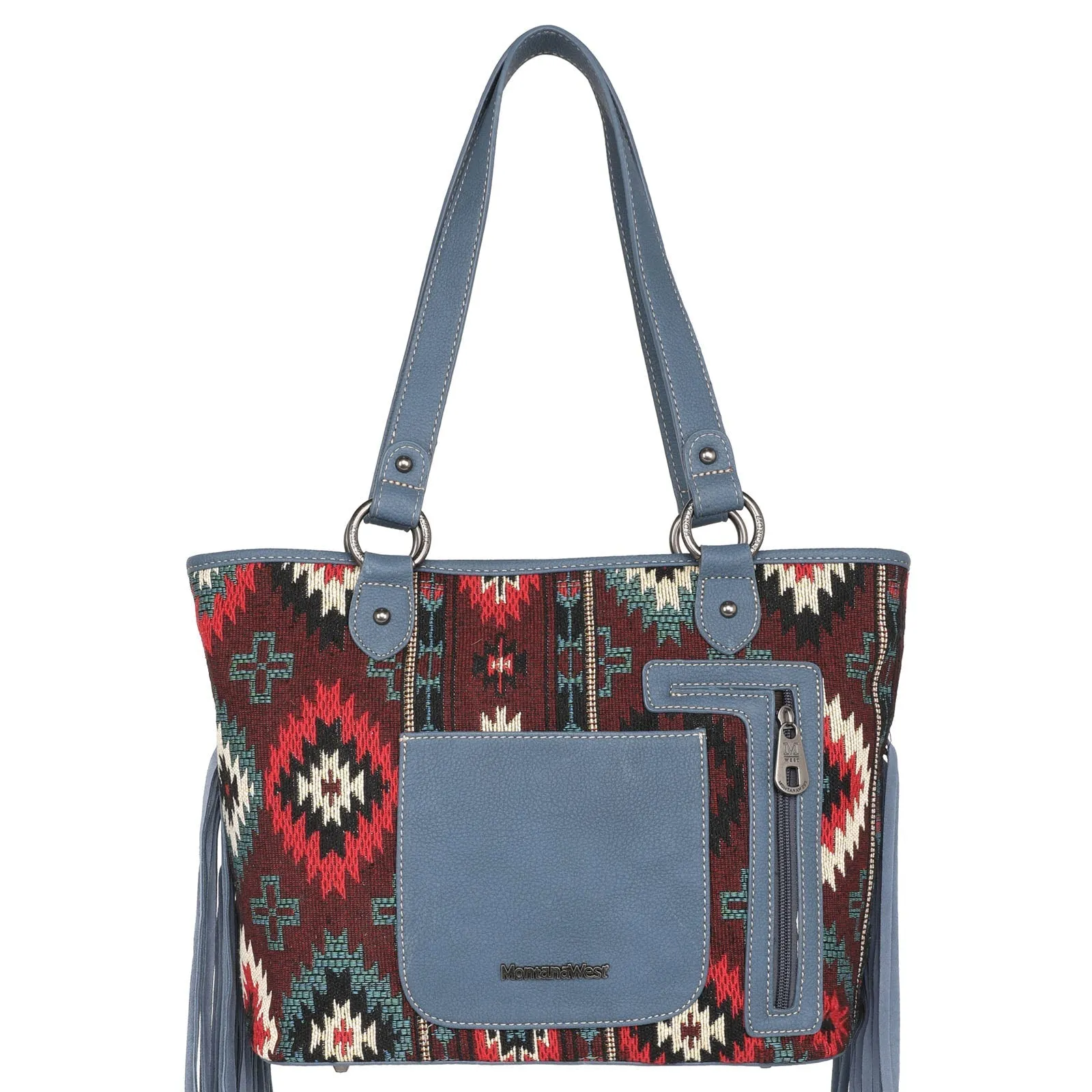 Montana West Aztec Tapestry Fringe Concealed Carry Tote