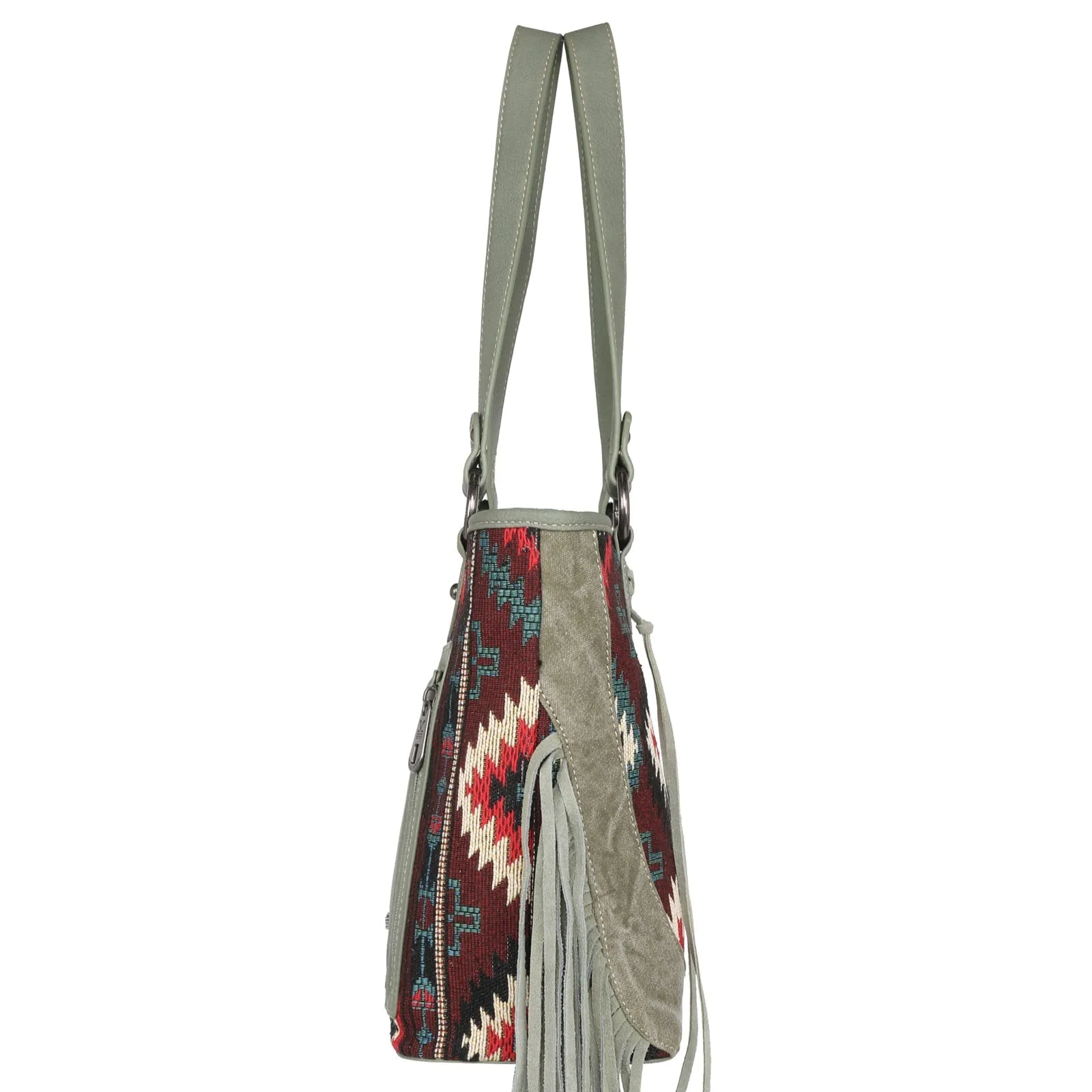 Montana West Aztec Tapestry Fringe Concealed Carry Tote