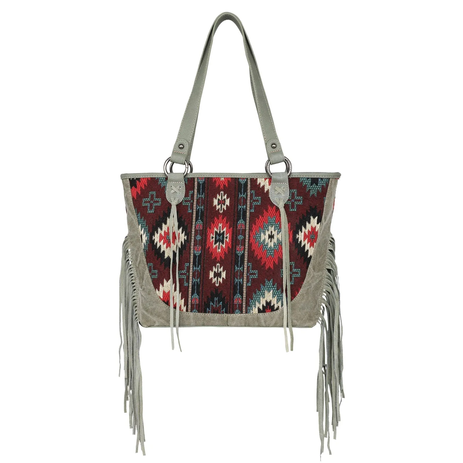 Montana West Aztec Tapestry Fringe Concealed Carry Tote