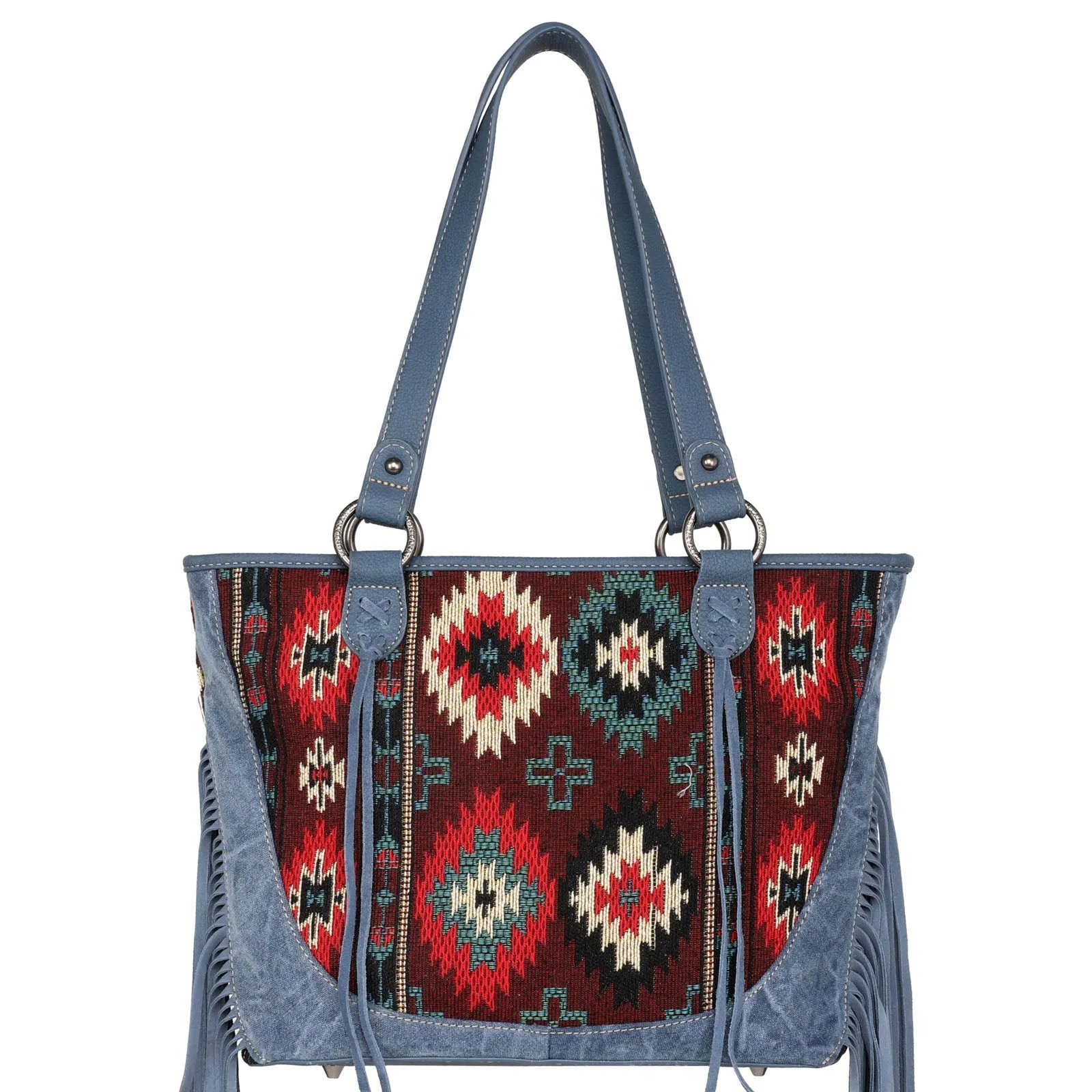Montana West Aztec Tapestry Fringe Concealed Carry Tote