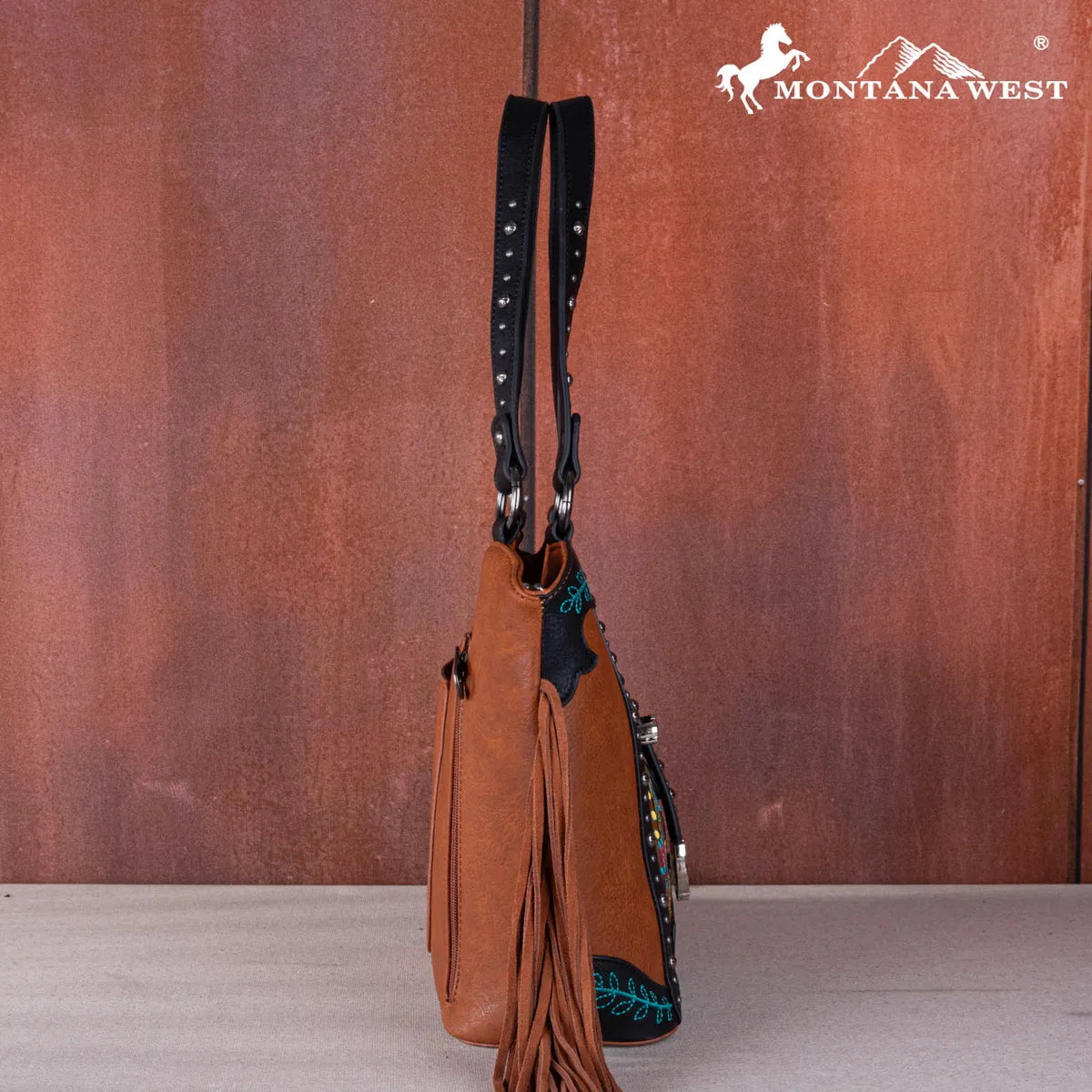 Montana West Floral Embroidered Concealed Carry Tote