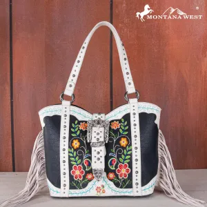 Montana West Floral Embroidered Concealed Carry Tote